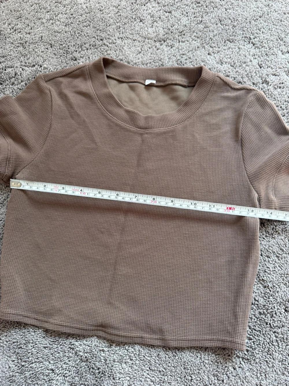 ALO Yoga Brown Waffle-Knit Crop Top